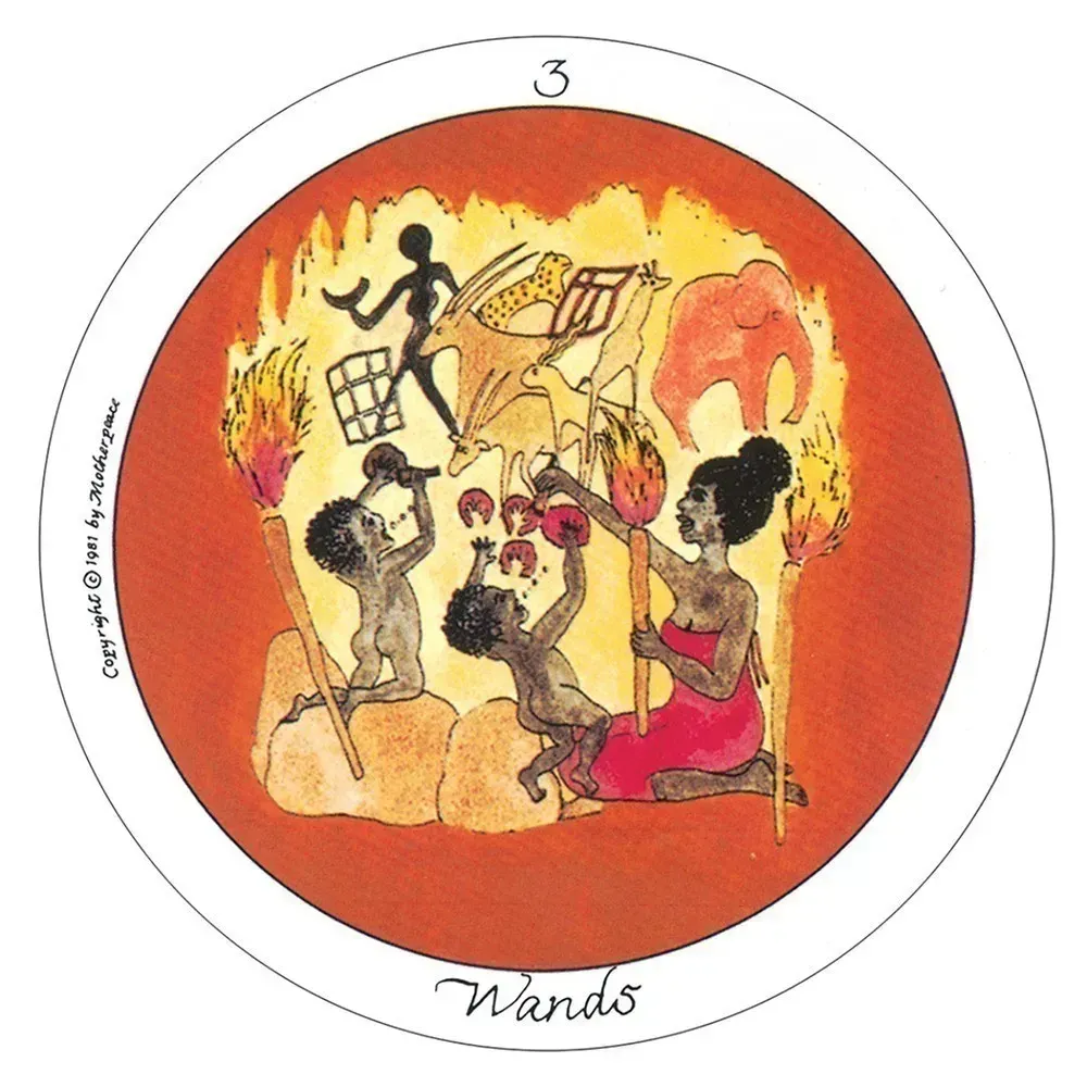 Mini Motherpeace Round Tarot Deck & Book Set